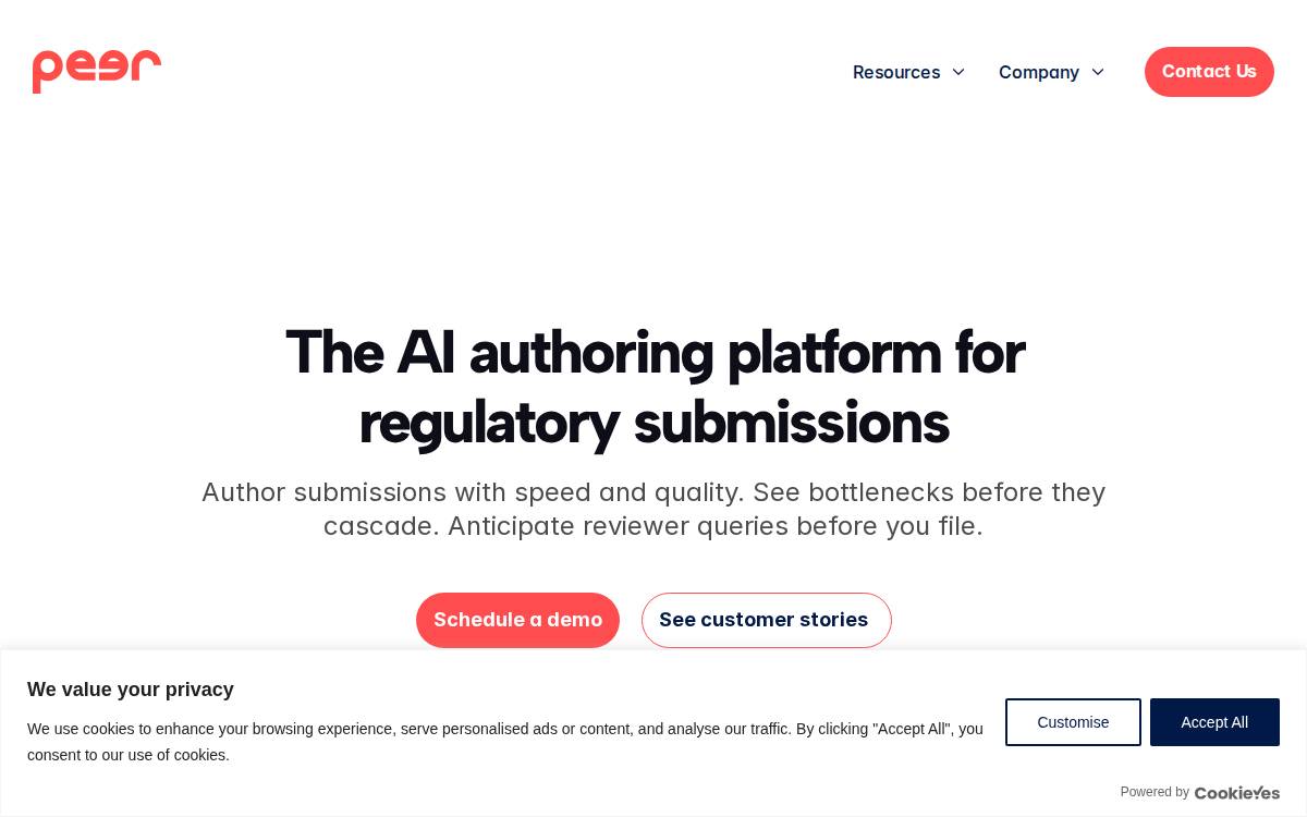Peer AI website preview