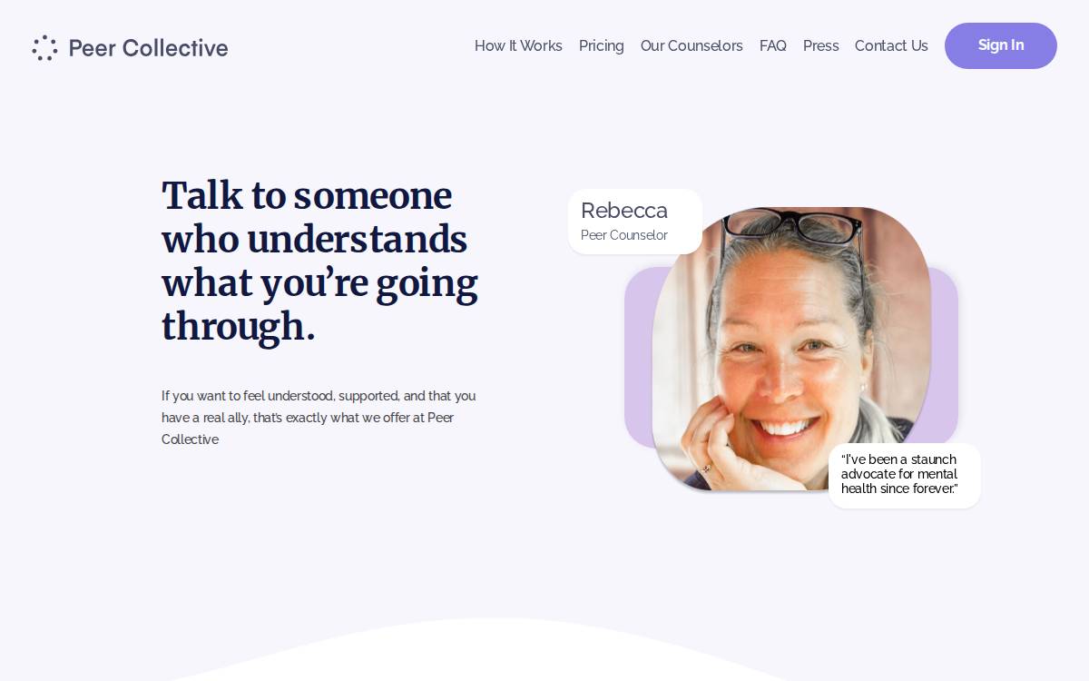 Peer Collective website preview