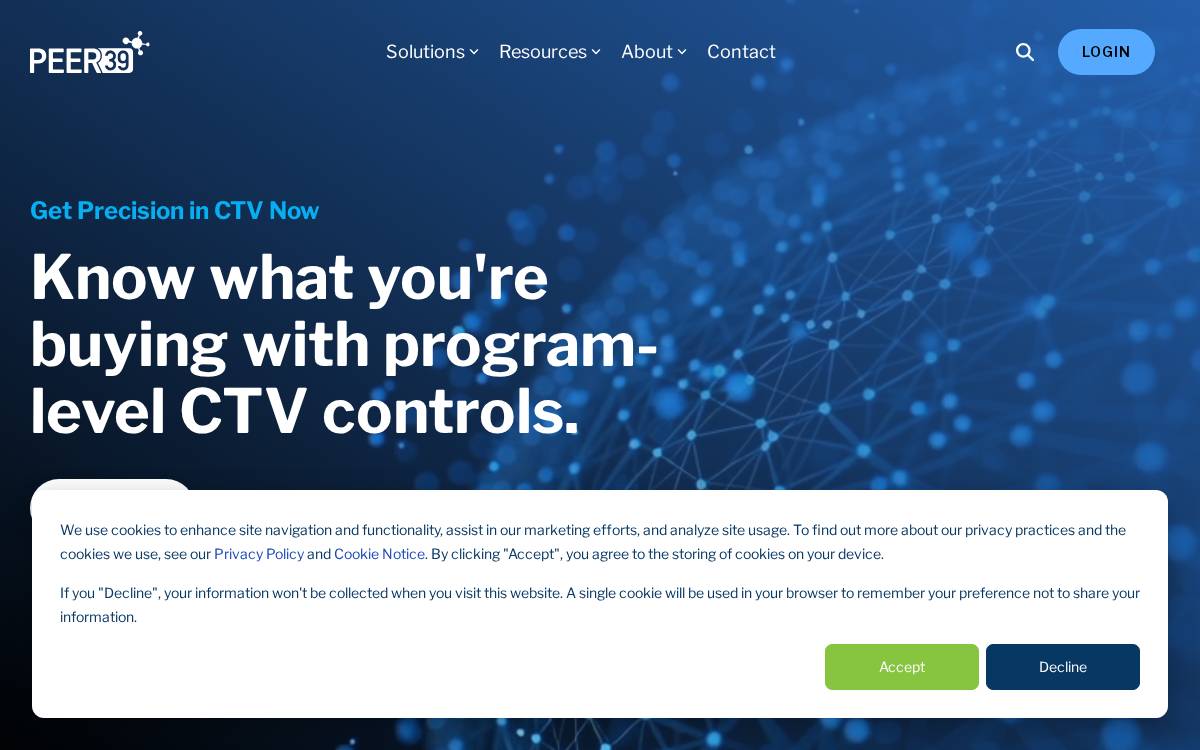 Peer39 website preview