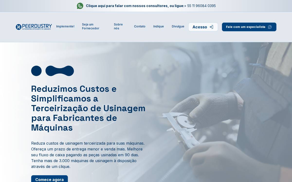 Peerdustry website preview