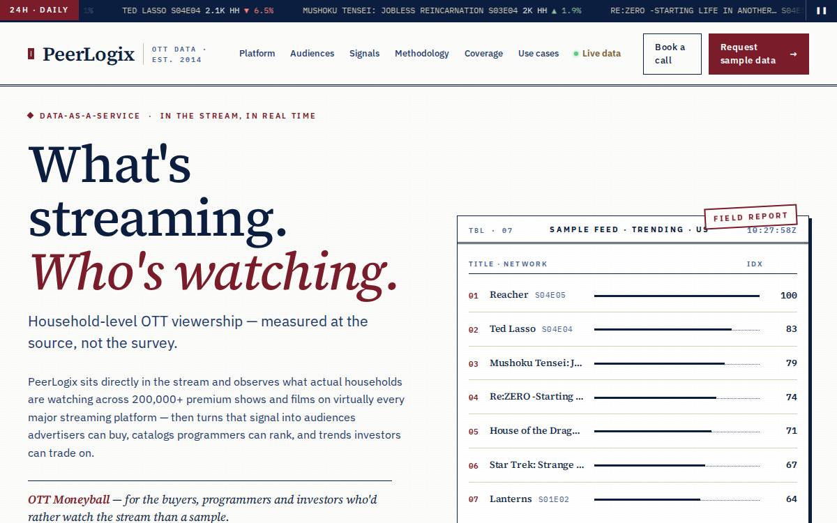 PeerLogix website preview
