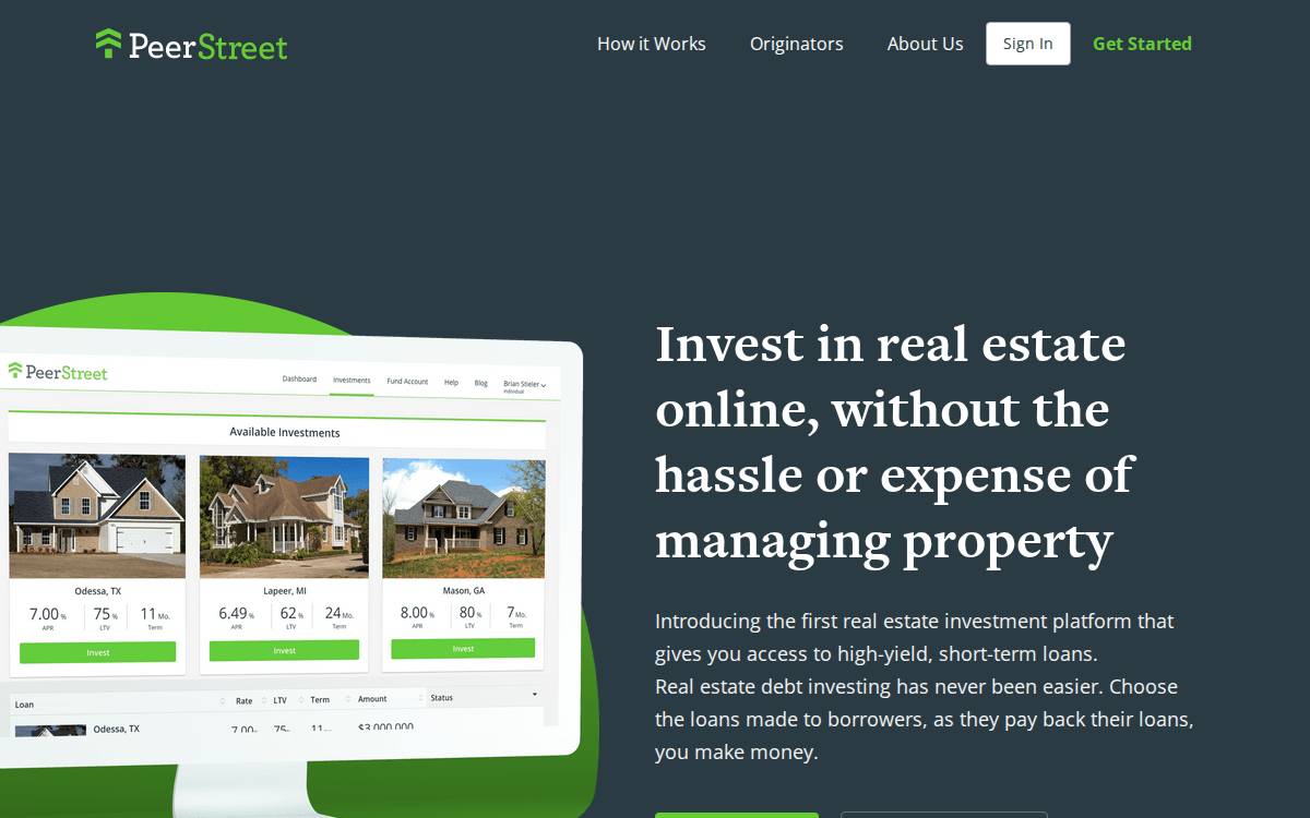PeerStreet website preview