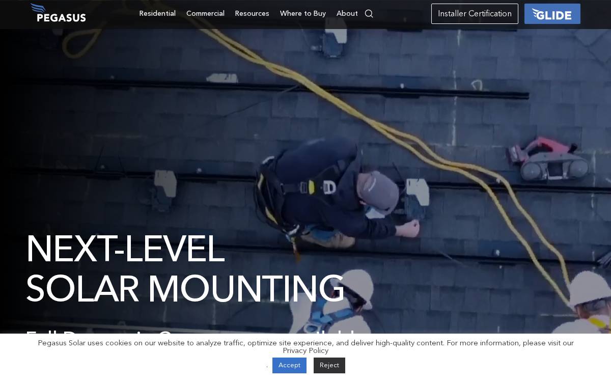 Pegasus Solar website preview