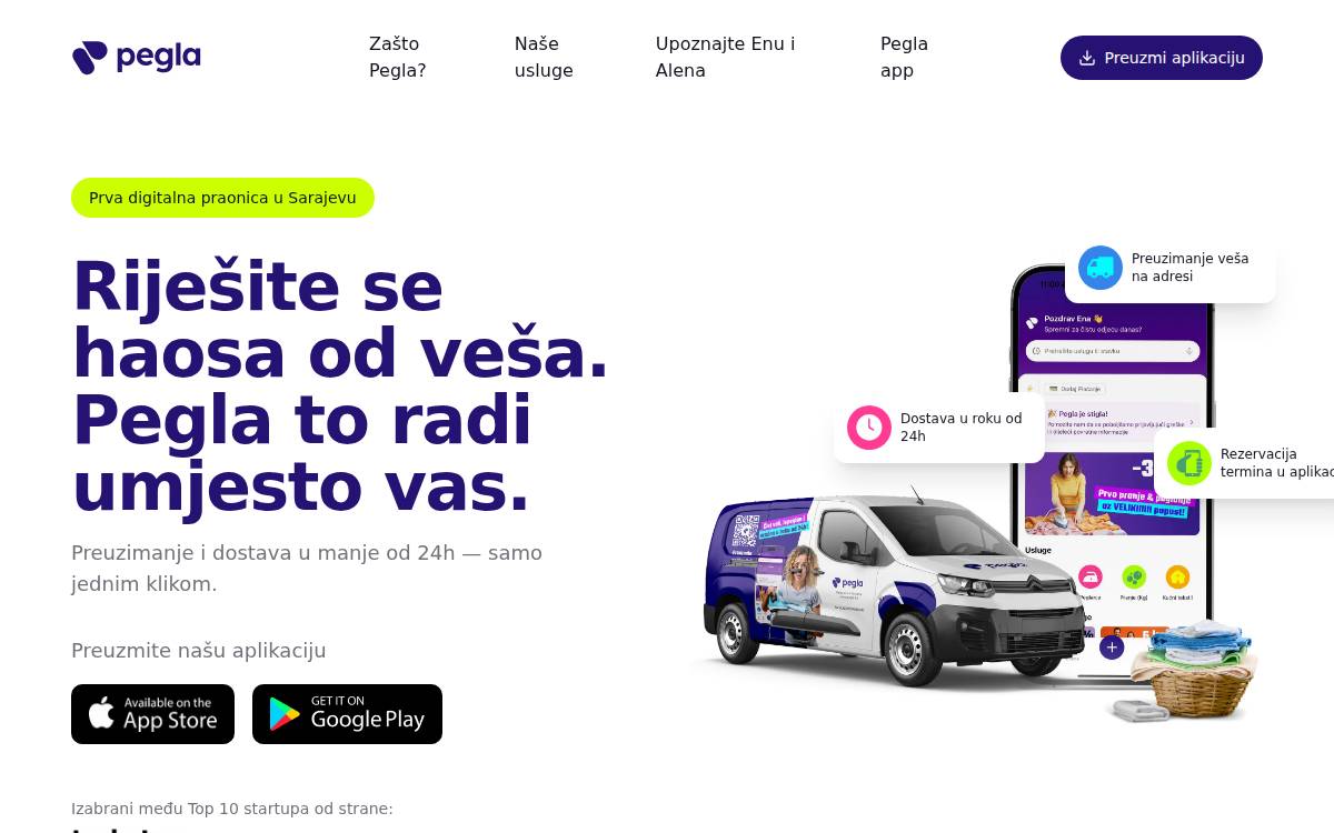 Pegla website preview