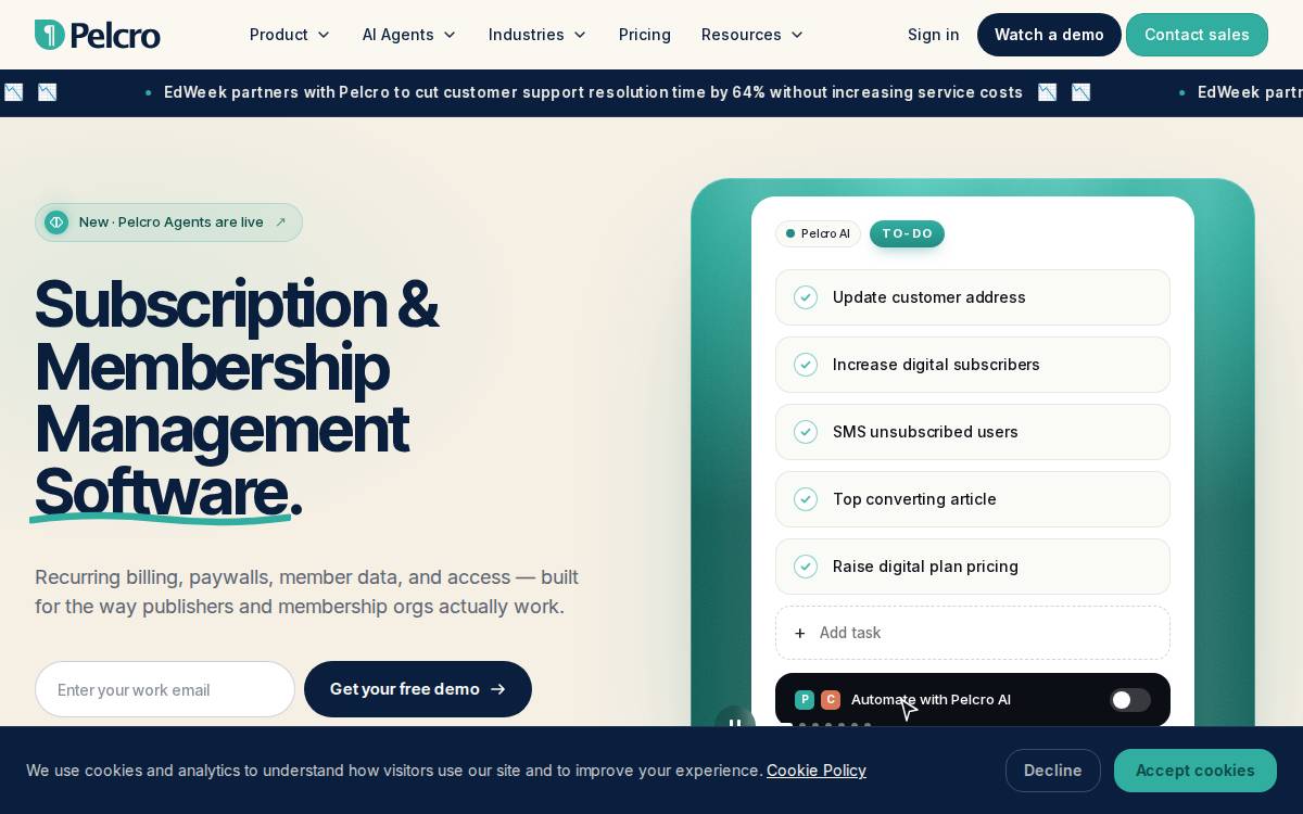 Pelcro website preview