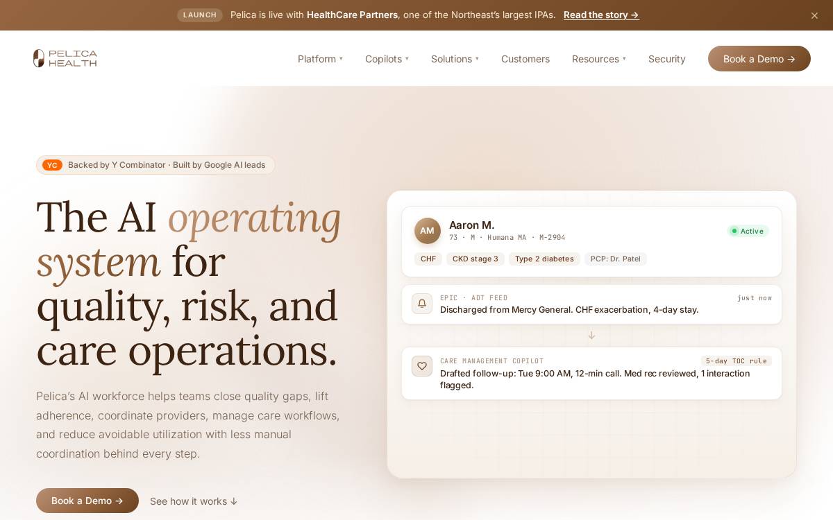 Pelica website preview