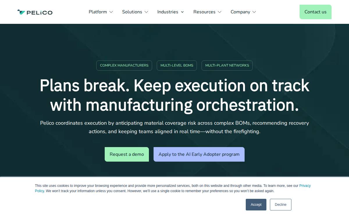 Pelico website preview