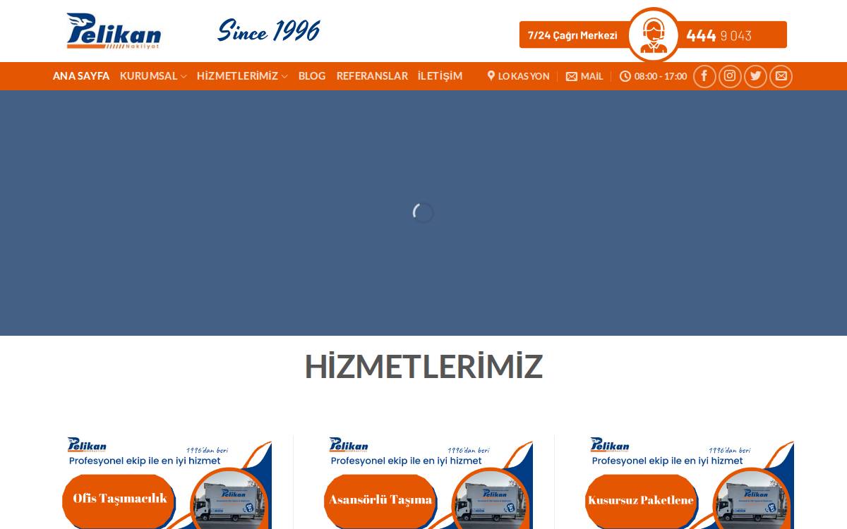 Pelikan Nakliyat website preview
