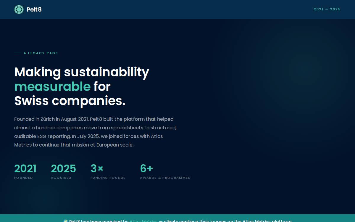 Pelt8 website preview
