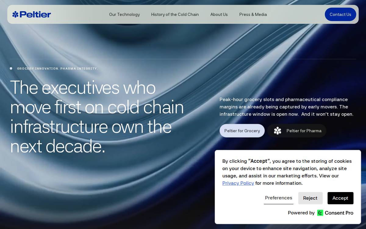 Peltier website preview