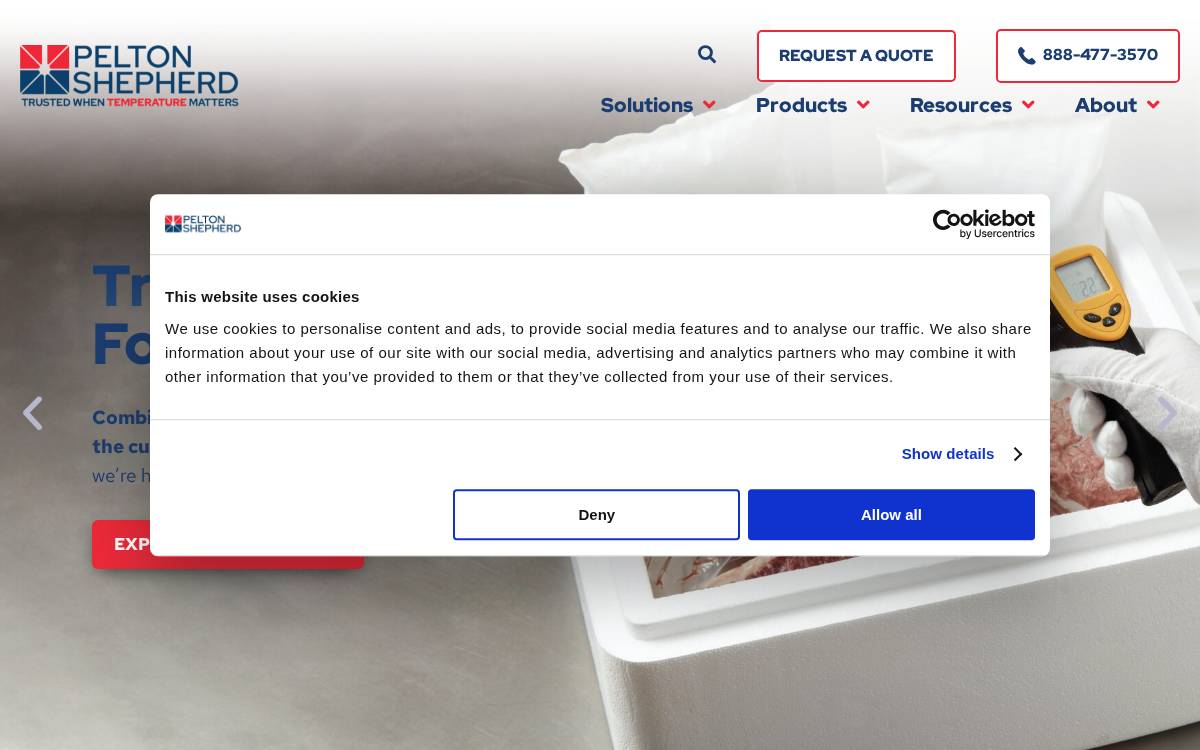 Pelton Shepherd Industries website preview