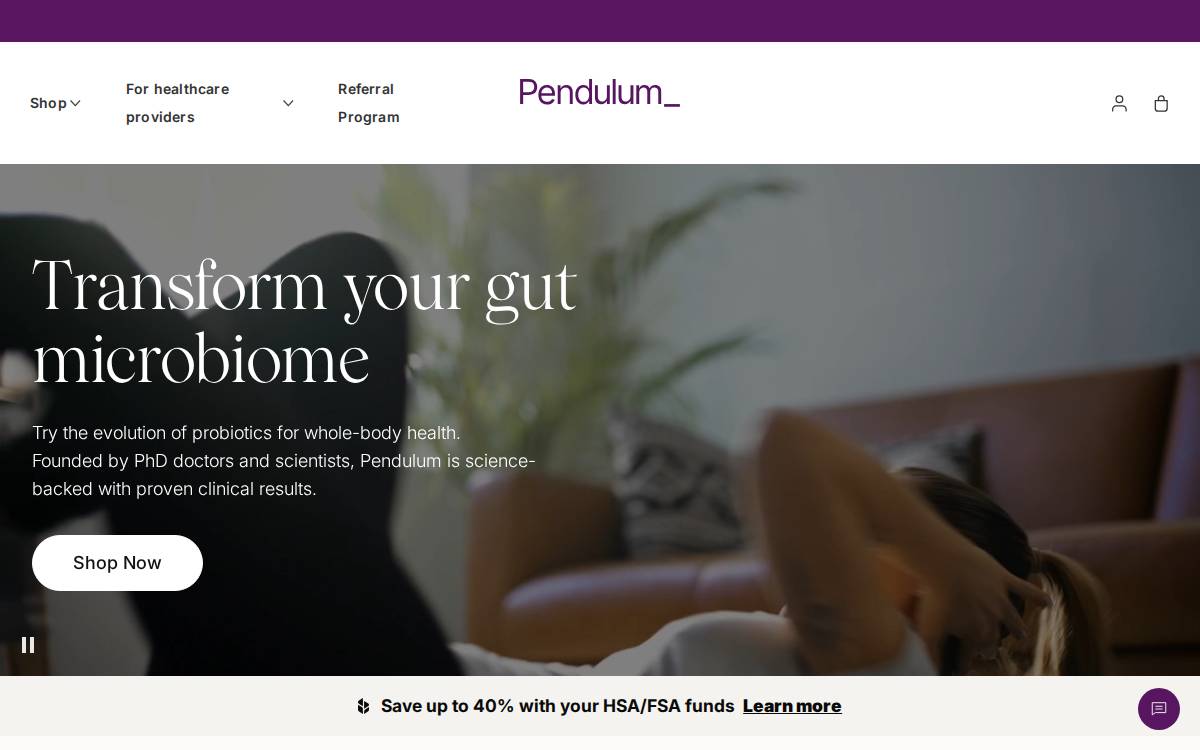 Pendulum website preview