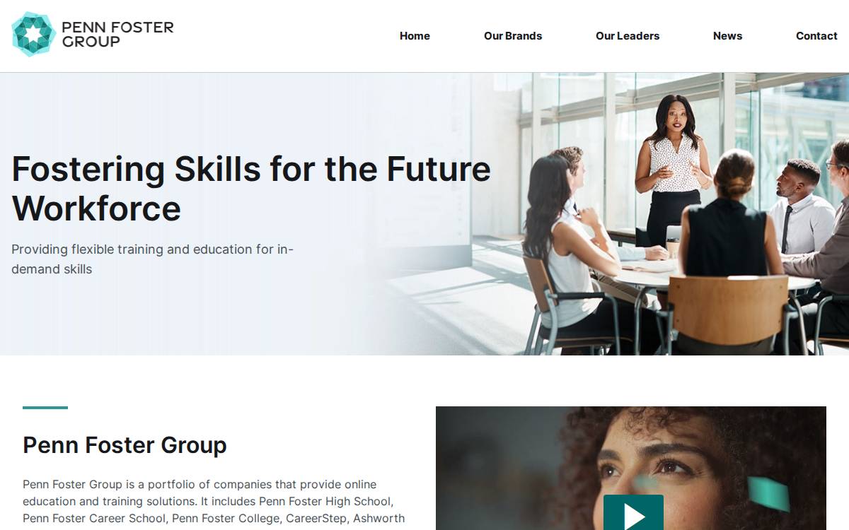 Penn Foster website preview