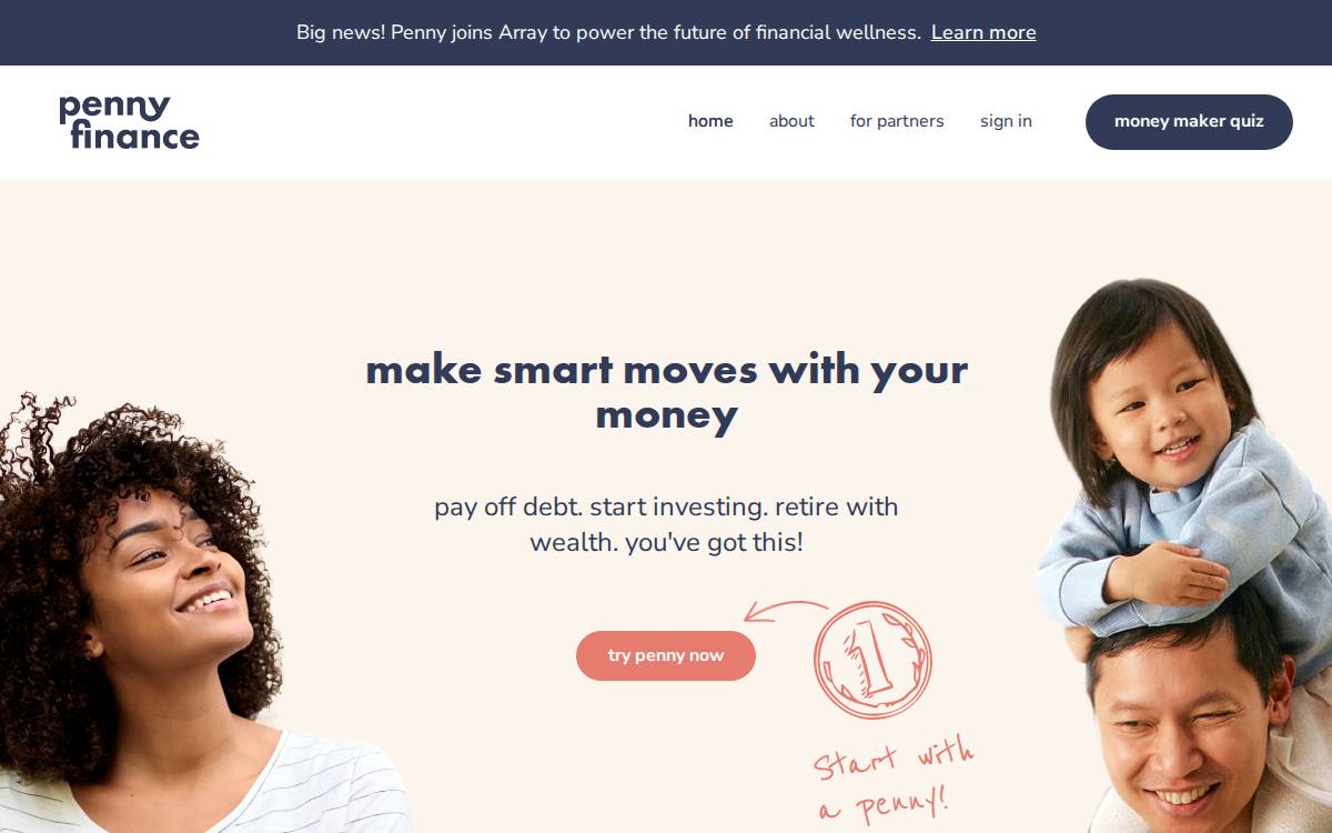 Penny Finance website preview