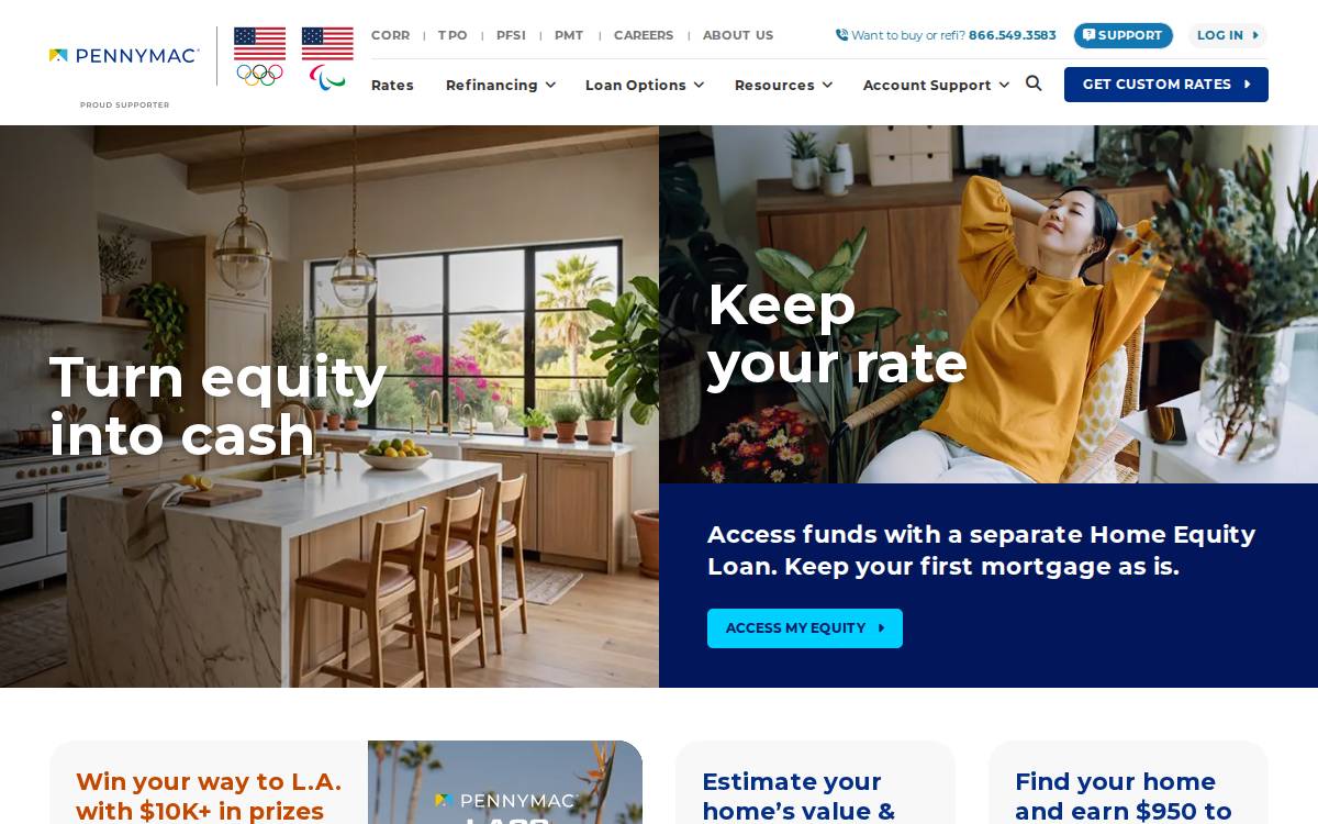 Pennymac website preview