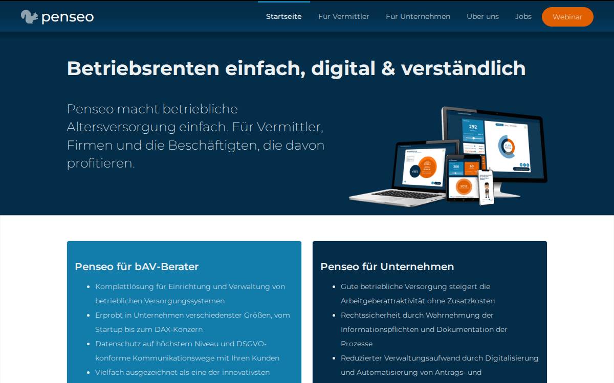 Penseo website preview