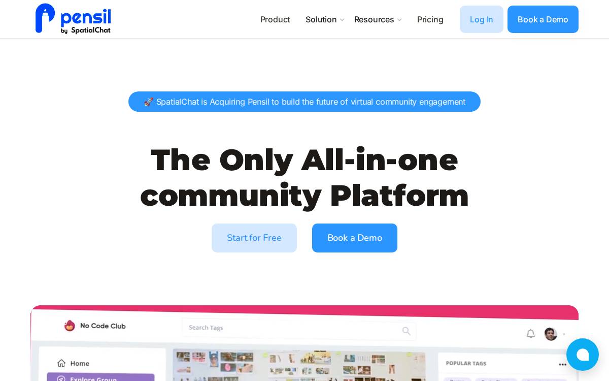 Pensil website preview