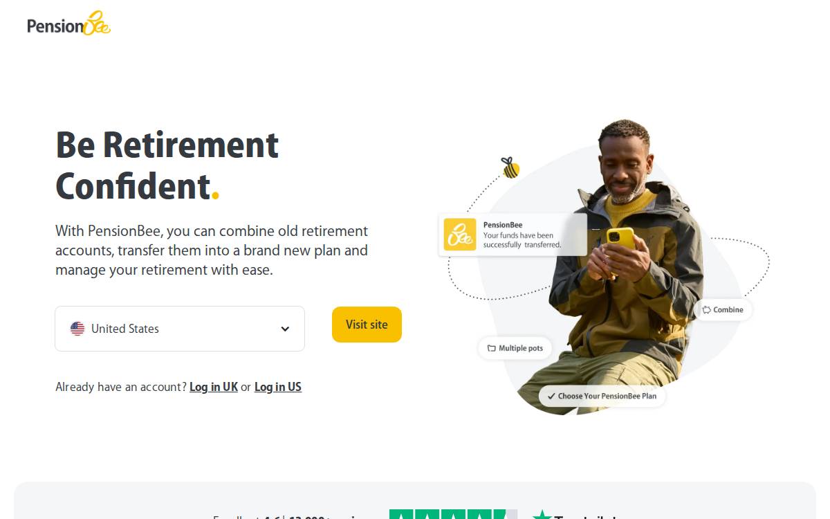 PensionBee website preview