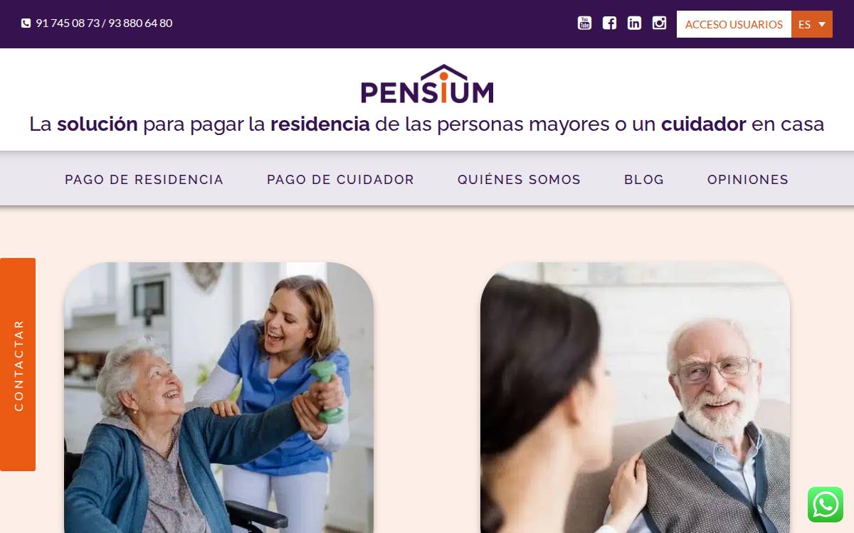 Pensium website preview