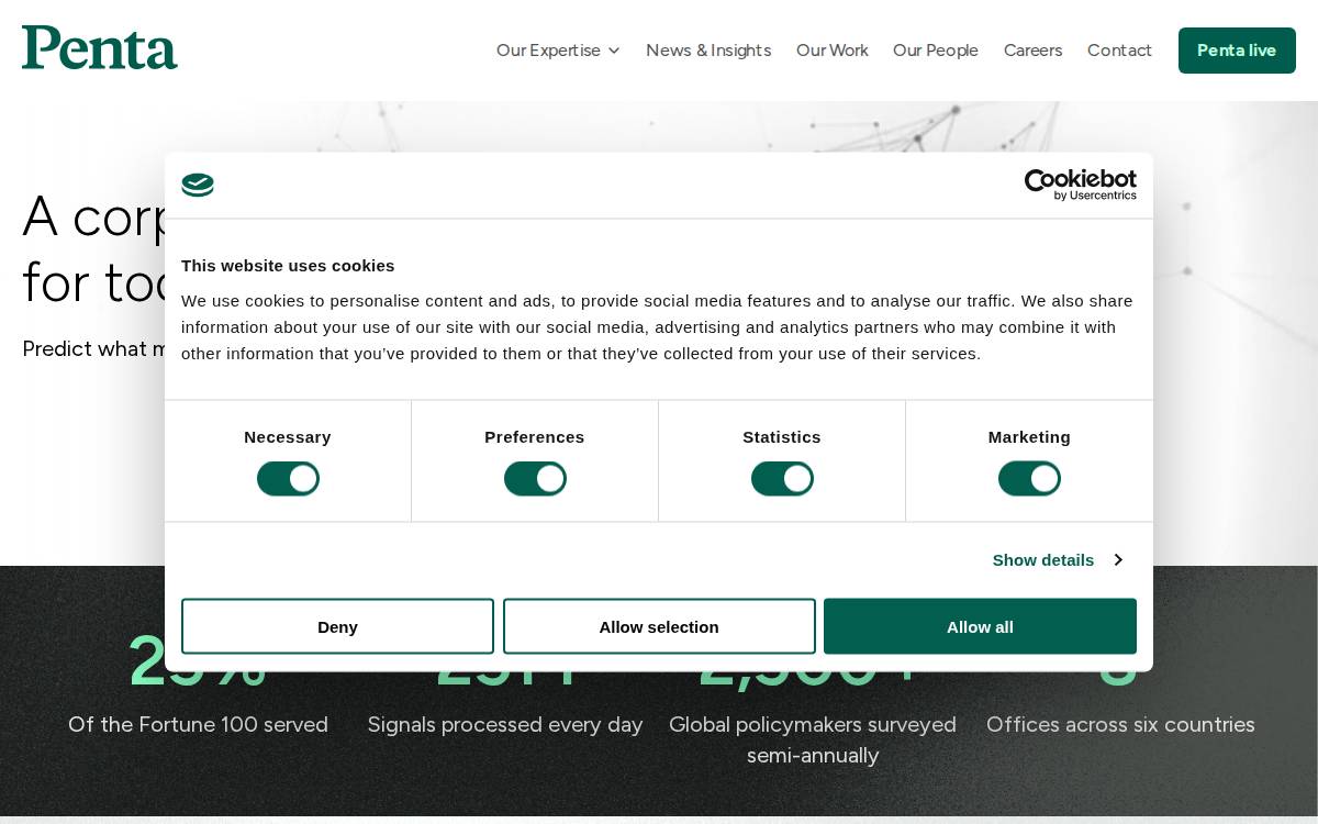 Penta Group website preview