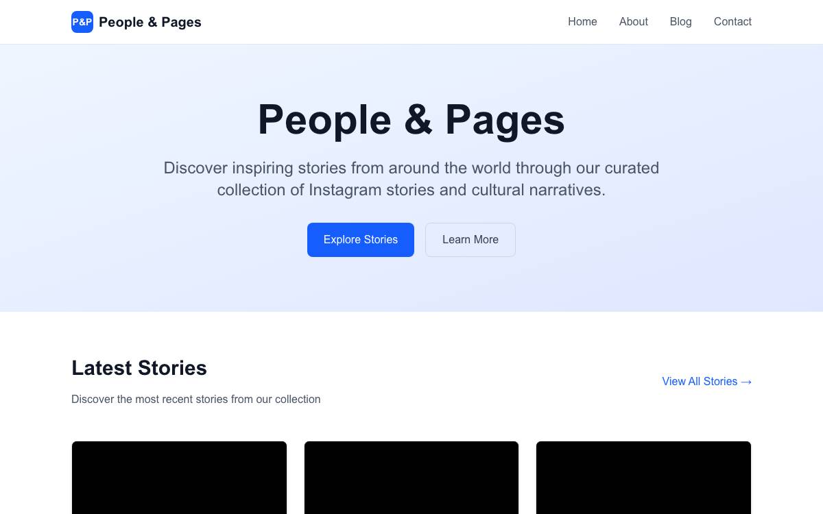 People & Pages website preview