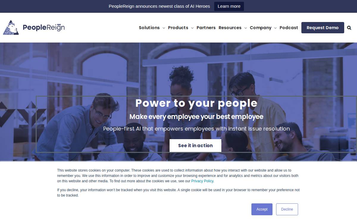 People Reign website preview
