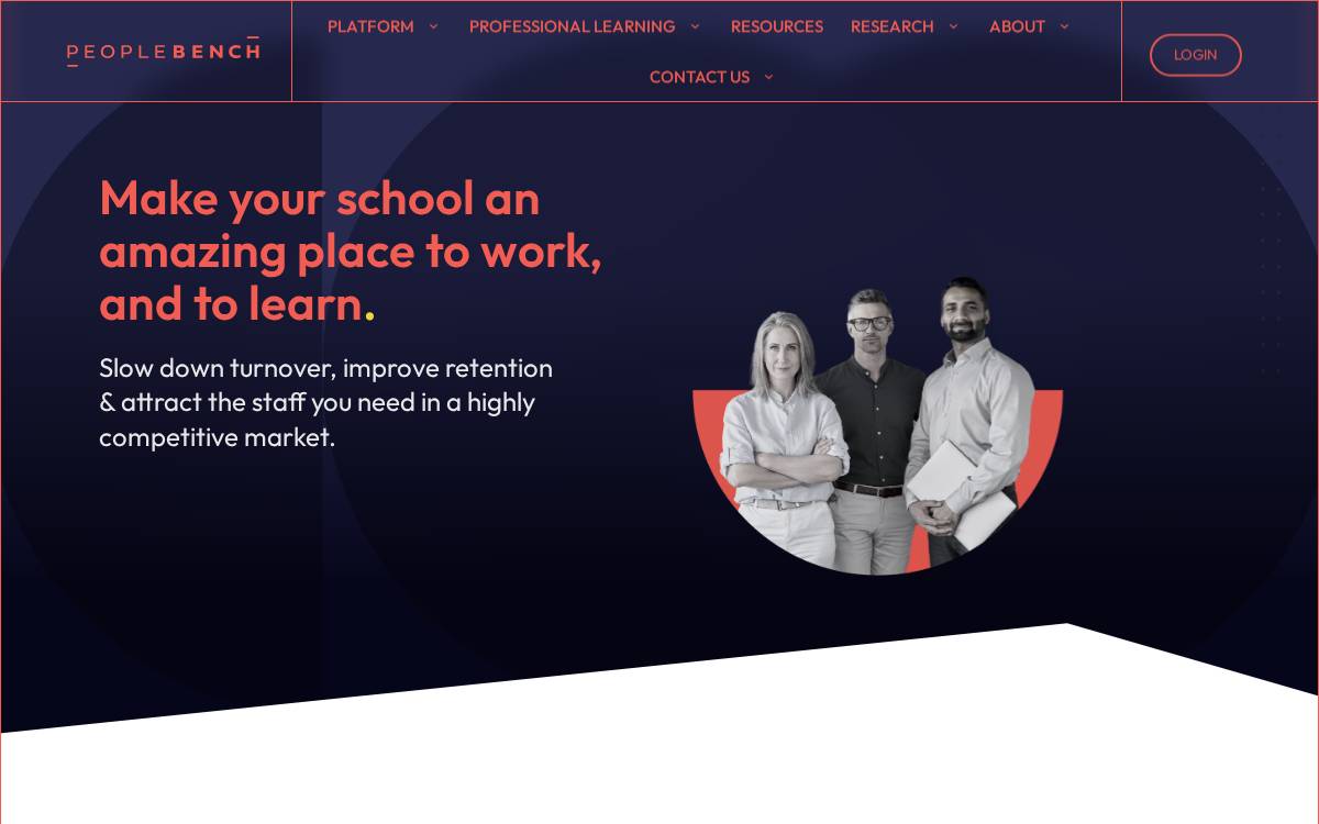 PeopleBench website preview