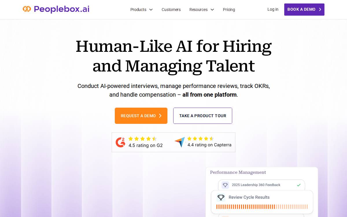 Peoplebox.ai website preview