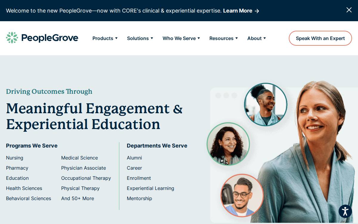 PeopleGrove website preview
