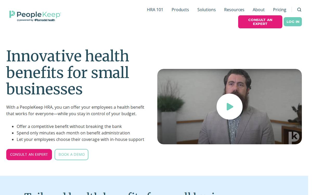 Peoplekeep website preview