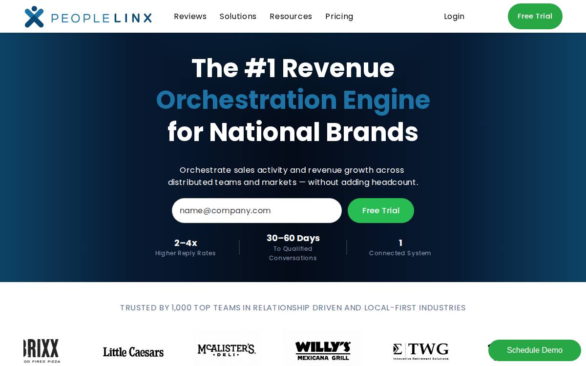 PeopleLinx website preview