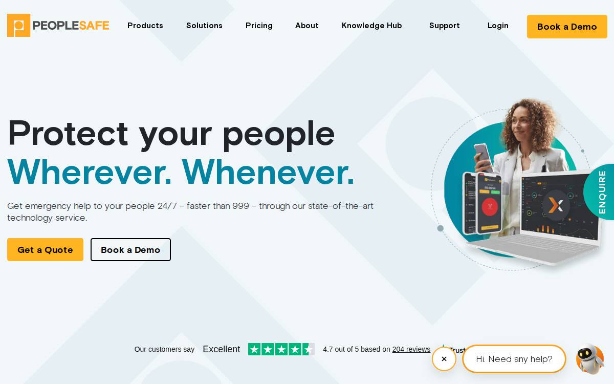 Peoplesafe website preview