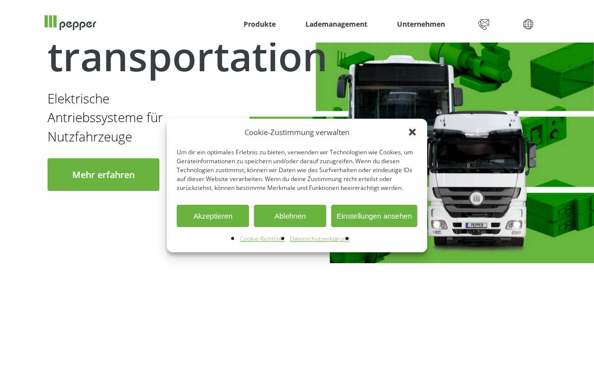 Pepper Motion website preview