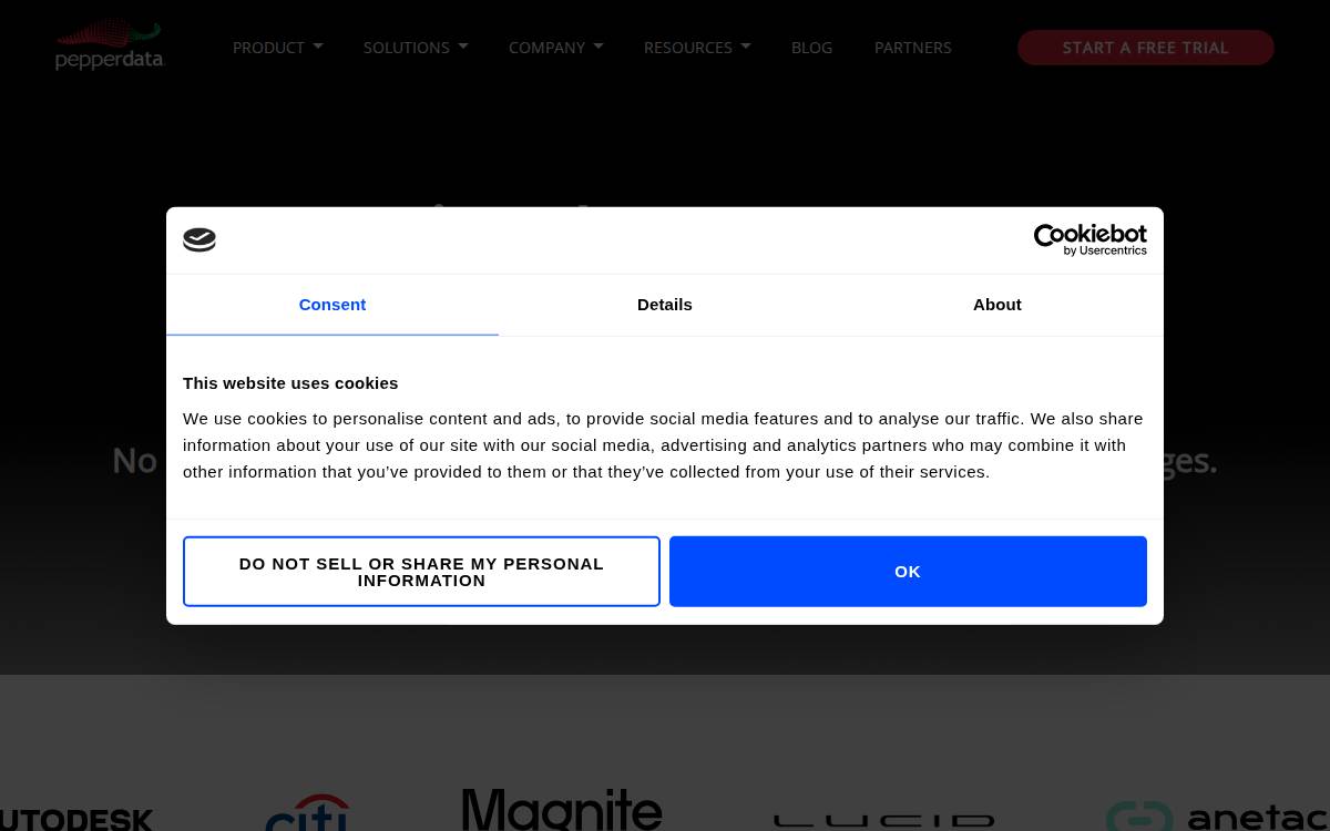 Pepperdata website preview