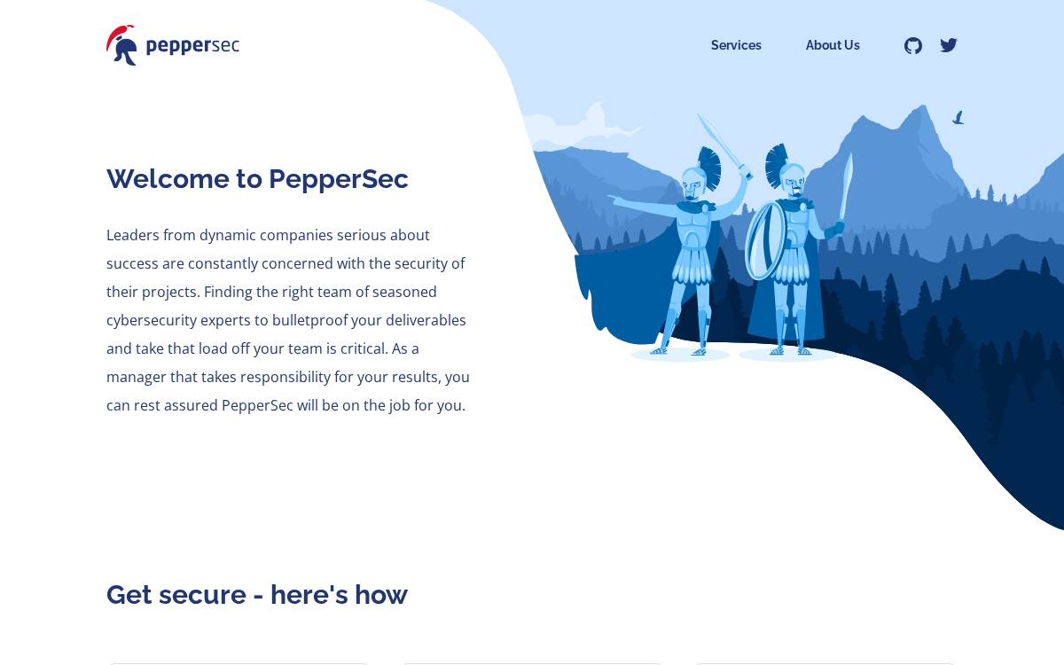 Peppersec website preview