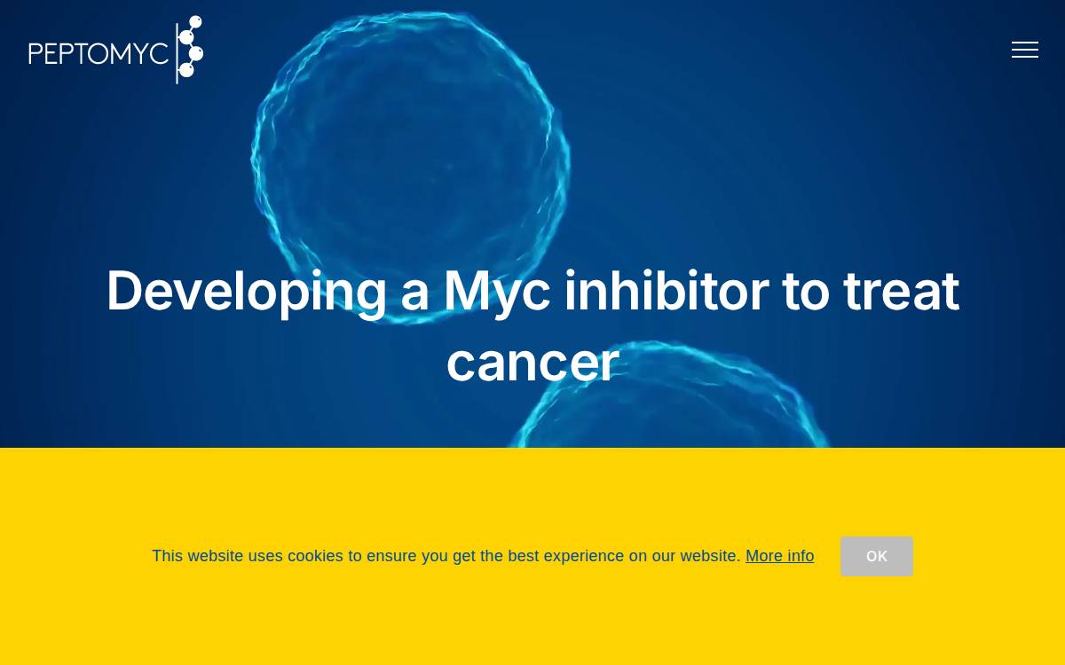 Peptomyc website preview
