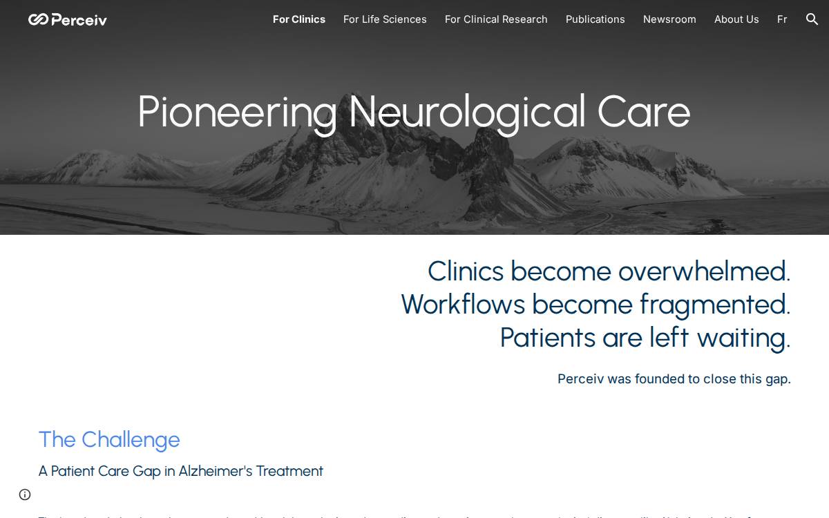 Perceiv website preview