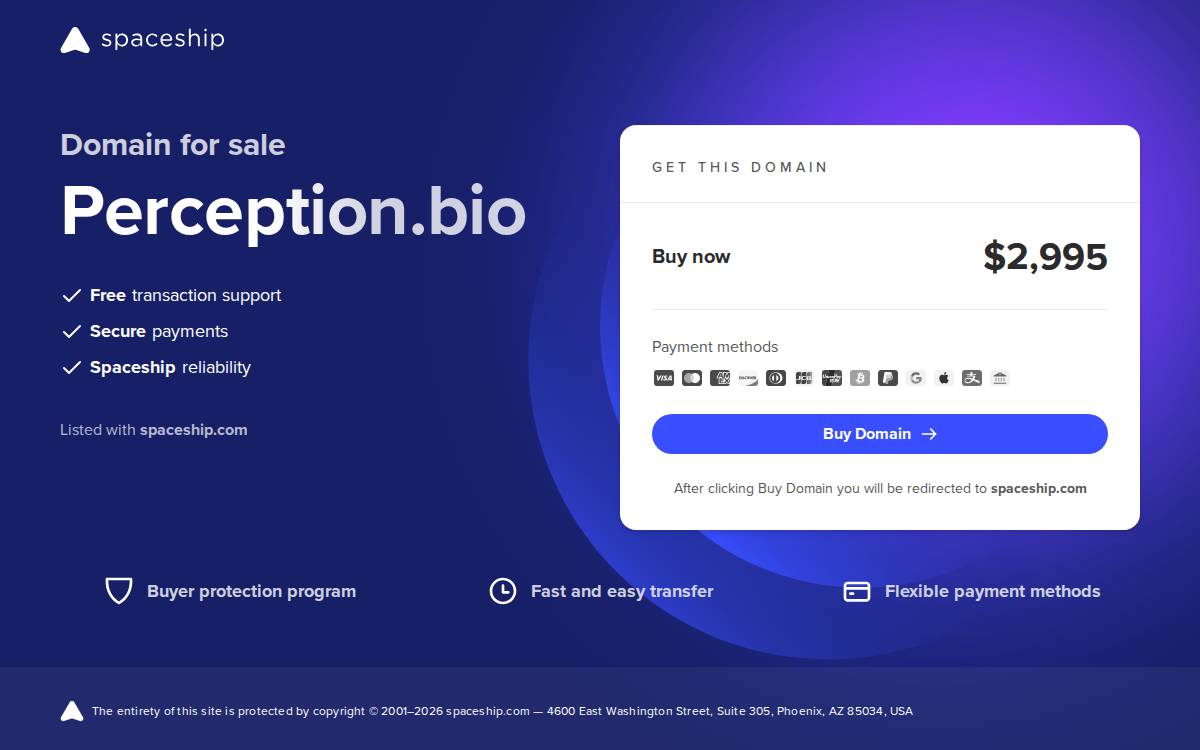 Perception Biosystems website preview