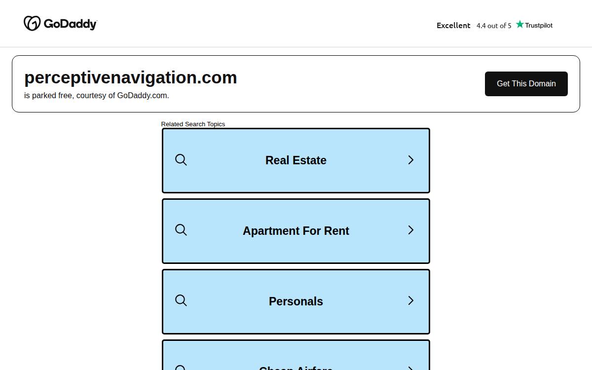 Perceptive Navigation website preview