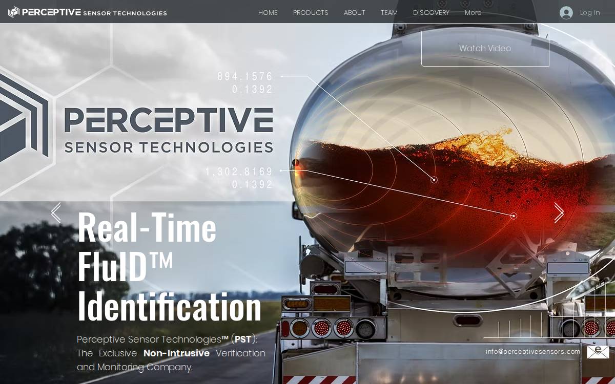 Perceptivesensors website preview