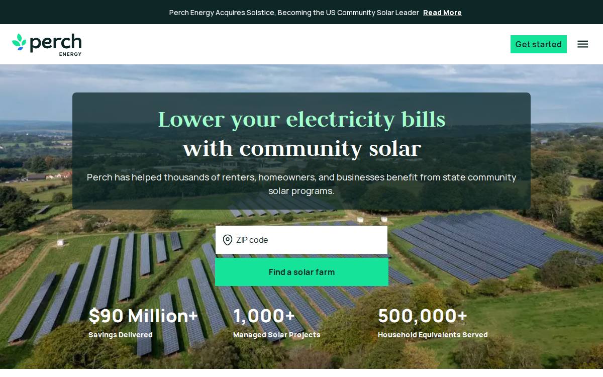 Perchenergy website preview