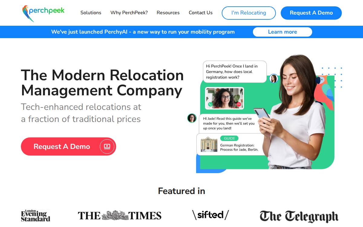 PerchPeek website preview