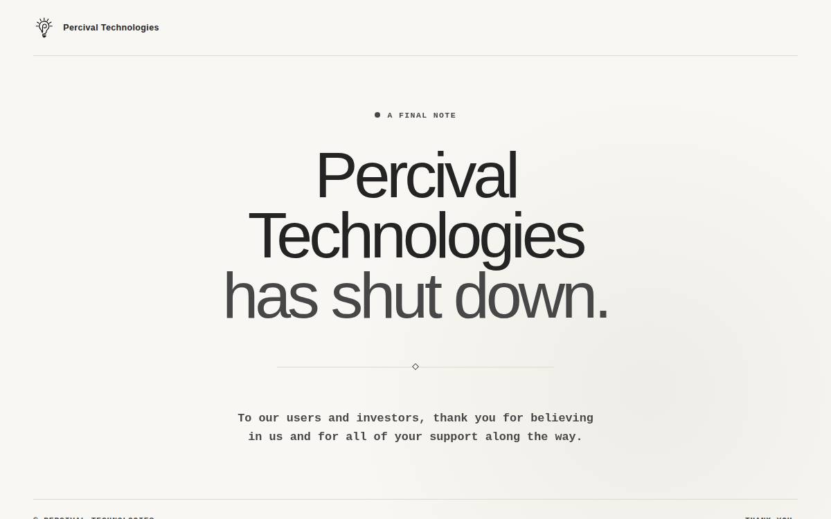Percival website preview