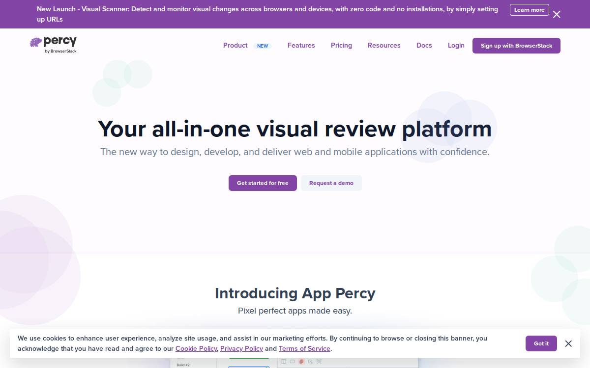 Percy website preview