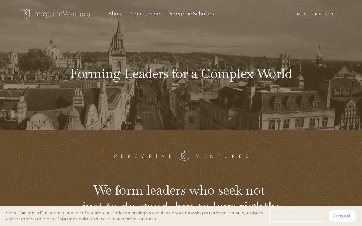 Peregrine Ventures website preview