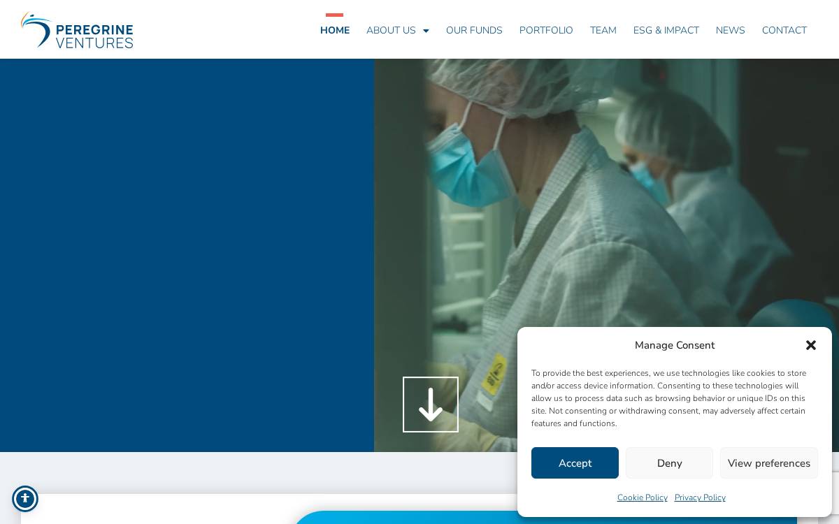 Peregrine Ventures website preview