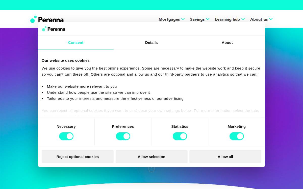 Perenna website preview