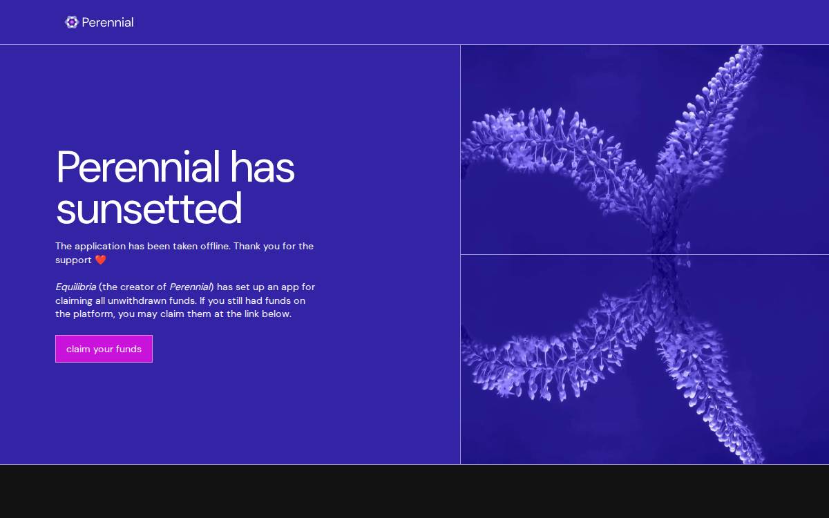Perennial website preview