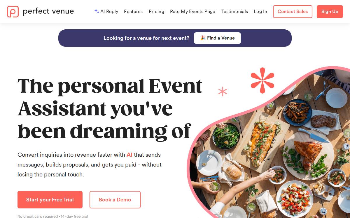 Perfect Venue website preview