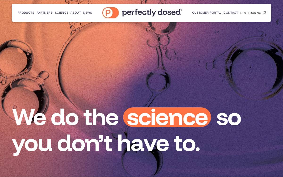 Perfectly Dosed website preview